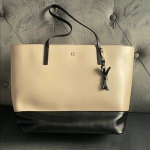 Kate Spade tote.  Beige and black